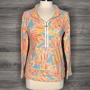 Lilly Pulitzer Breakwater Blue Skipper Popover Size Small